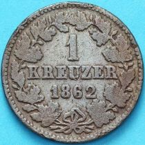 Нассау 1 крейцер 1862 год.