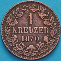 Баден 1 крейцер 1870 год.