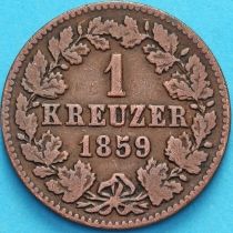 Нассау 1 крейцер 1859 год.