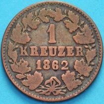 Нассау 1 крейцер 1862 год.