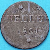 Франкфурт 1 геллер 1821 год.