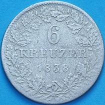 Гессен 6 крейцеров 1838 год