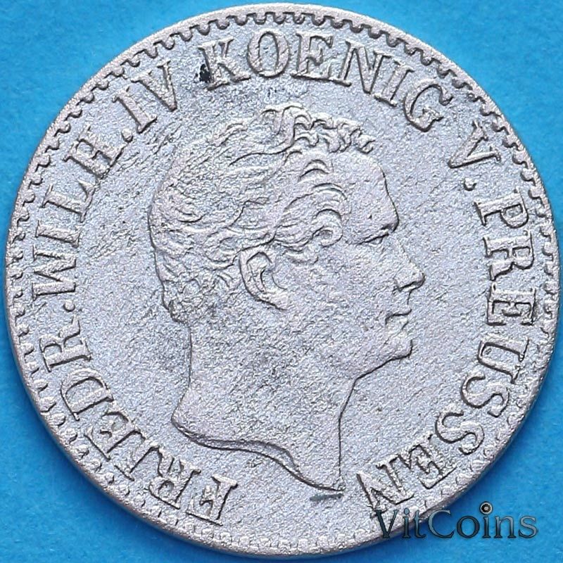 Монета Пруссия 1/2 гроша 1842 год. А