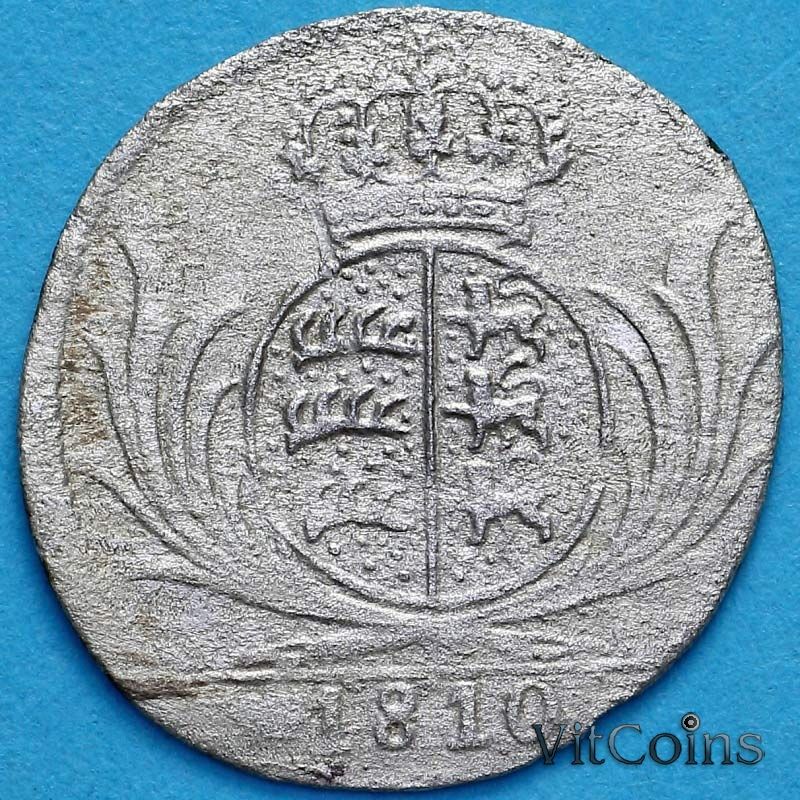 Монета Вюртемберг 3 крейцера 1810 год