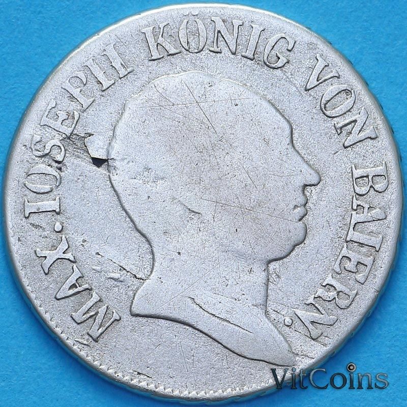 Монета Бавария 6 крейцеров 1807 год.