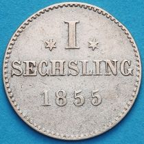 Гамбург, 1 шиллинг 1855 год. Серебро.