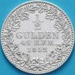 Монета Гогенцоллерн-Пруссия 1/2 гульдена 1852 год. Серебро.