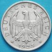 Монета Германии 1 рейхсмарка 1925 год. Серебро. А.