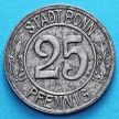 Монета Германии 25 пфеннигов 1920 год. Нотгельд Бонн.