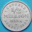 Монета Германия 1/2 миллиона марок 1923 год. Нотгельд Гамбург.