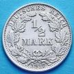 Монета Германии 1/2 марки 1917 г. Серебро J