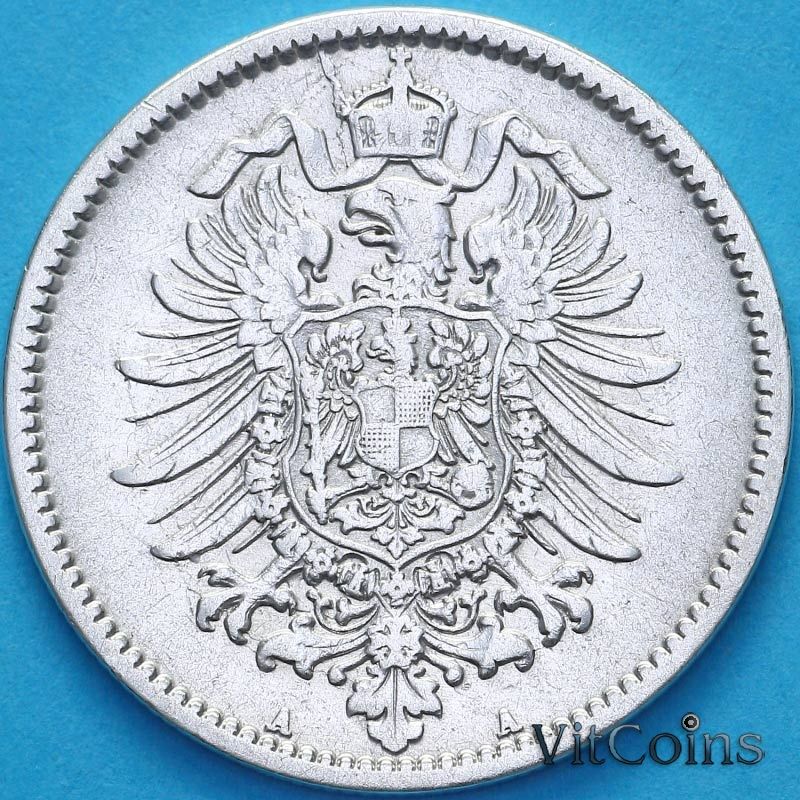 Монета Германия 1 марка 1875 год. А.