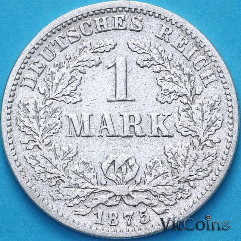 Монета Германия 1 марка 1875 год. G