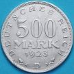 Монета Германия 500 марок 1923 год. D