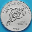 Монета Джерси 2 фунта 1986 год. XIII Игры Содружества