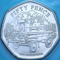 Джерси 50 пенсов 2024 год. Эдинбург, 1824 год