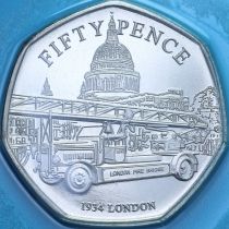 Джерси 50 пенсов 2024 год. Лондон, 1934 год