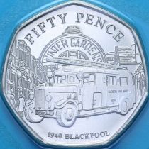 Джерси 50 пенсов 2024 год. Блэкпул, 1940 год