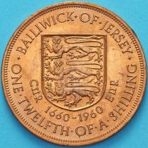 Джерси 1/12 шиллинга 1960 год. 300 лет вступления на престол короля Карла II. UNC