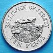 Монета Джерси 10 пенсов 2010 год. Дольмен Ла-Хуг-Би