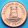 Монета Джерси 1 пенни 2012 год.  Сторожевая башня Клемента.