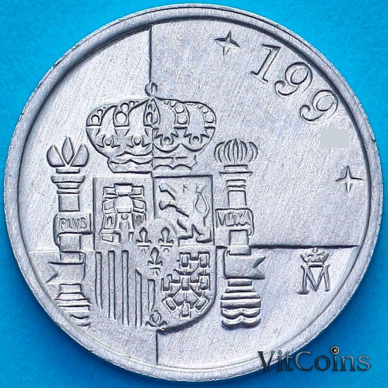 Монета Испания 1 песета 1992 год. BU