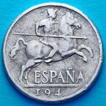 Испания 10 сантимов 1945 год.