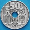 Монета Испании 50 сентимо 1949 год.