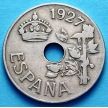 Монета Испании 25 сентимо 1927 год.