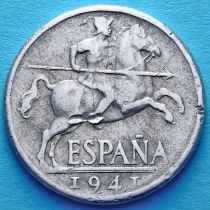 Испания 10 сантимов 1941 год.