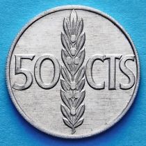 Испания 50 сентимо 1966 год.