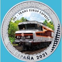 Испания 1,5 евро 2021 год. Trans Europ Express