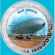Испания 1,5 евро 2020 год. Graf Zeppelin Airship