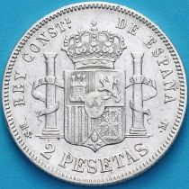 Испания 2 песеты 1882 год