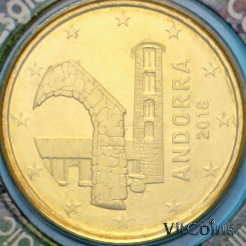 Монета Андорра 50 евроцентов 2018 год. BU