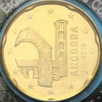 Андорра 20 евроцентов 2018 год. BU