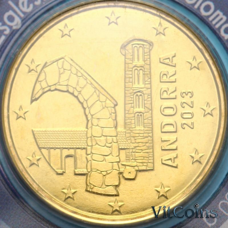 Монета Андорра 50 евроцентов 2023 год. BU