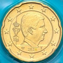 Бельгия 20 евроцентов 2021 год. BU