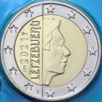 Люксембург 2 евро 2021 год. Мост. BU