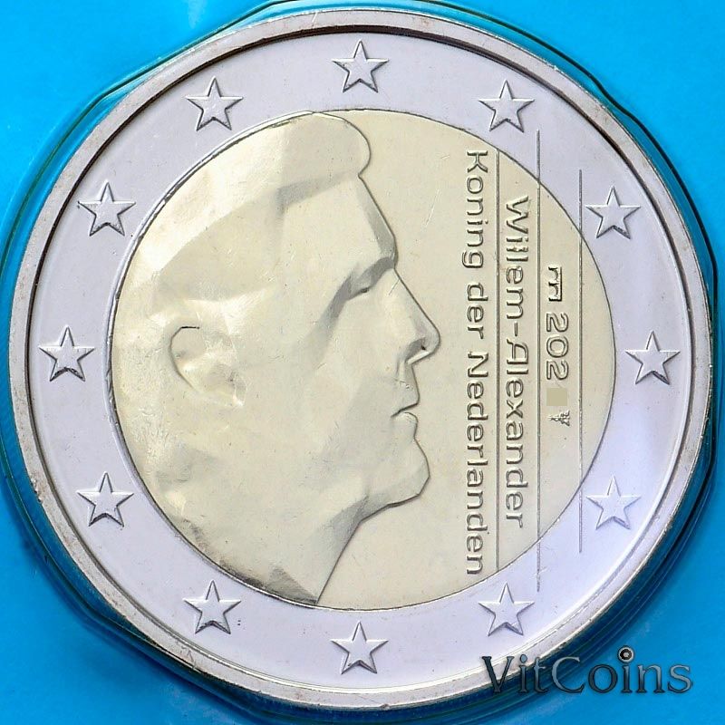 Монета Нидерланды 2 евро 2021 год. BU