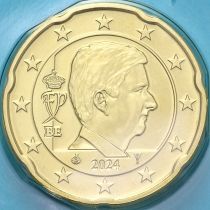 Бельгия 20 евроцентов 2024 год. BU