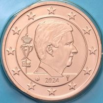 Бельгия 1 евроцент 2024 год. BU