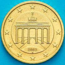 Германия 50 евроцентов 2002 год. А