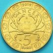 Монета Сан Марино 5 евро 2019 год. Знаки зодиака, рак.