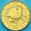 Монета Сан Марино 5 евро 2020 год. Знаки зодиака, скорпион.