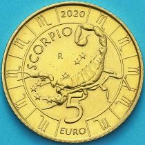 Сан Марино 5 евро 2020 год. Знаки зодиака, скорпион.