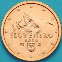 Словакия 2 евроцента 2016 год.