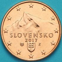 Словакия 5 евроцентов 2017 год.