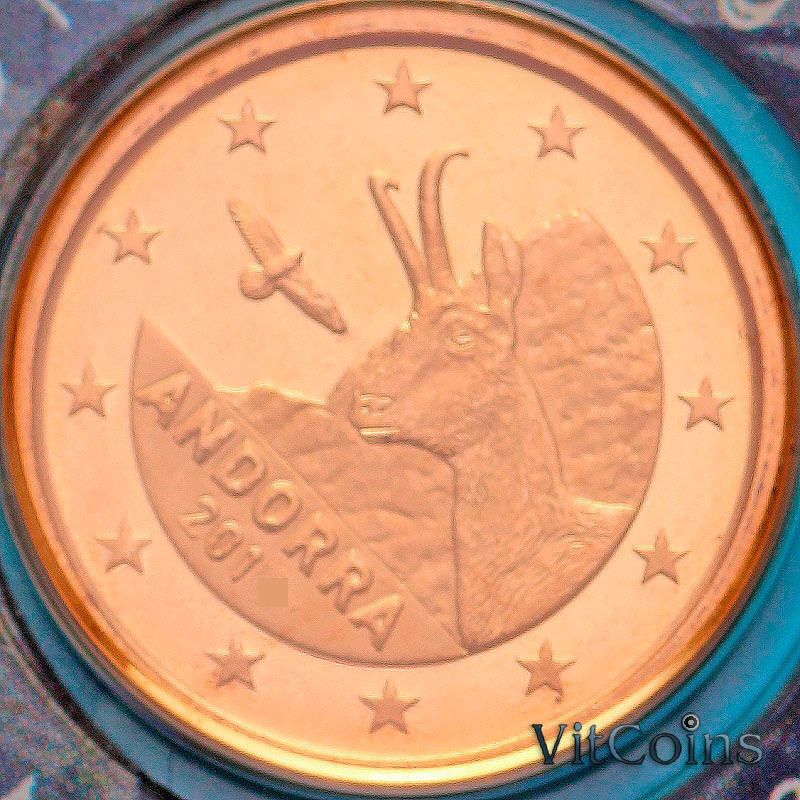 Монета Андорра 5 евроцентов 2015 год. BU