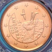 Андорра 1 евроцент 2023 год. BU